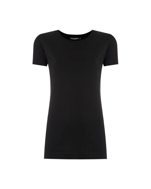 Dolce & Gabbana Black Short-sleeved Jersey T-shirt