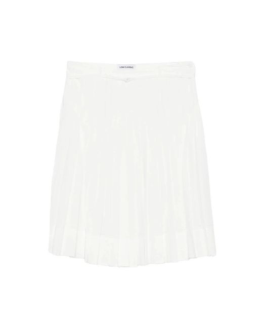 Low Classic Geplooide Rok in het White