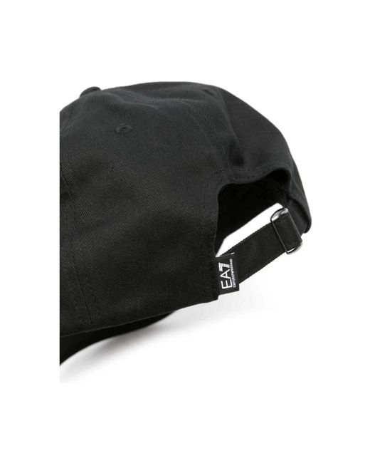 EA7 Black Schwarze casual baseballkappe