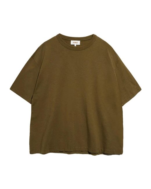 T-shirt oversize con collo rotondo organico di YMC in Green da Uomo