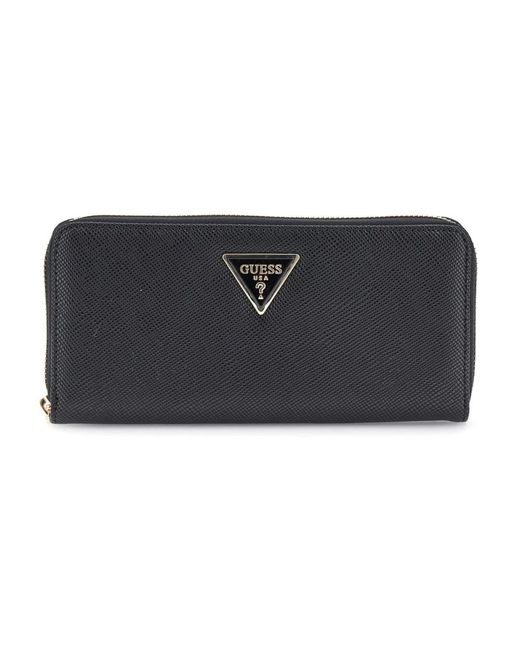 Guess Accessoires ,Zwart ,Laurel Ii Grote Portemonnee Met Ritssluiting in het Black