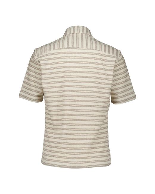 Genti Natural Short Sleeve Shirts for men