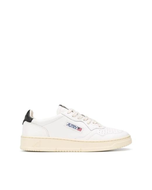 Autry Weiße-Ledersneaker in White für Herren