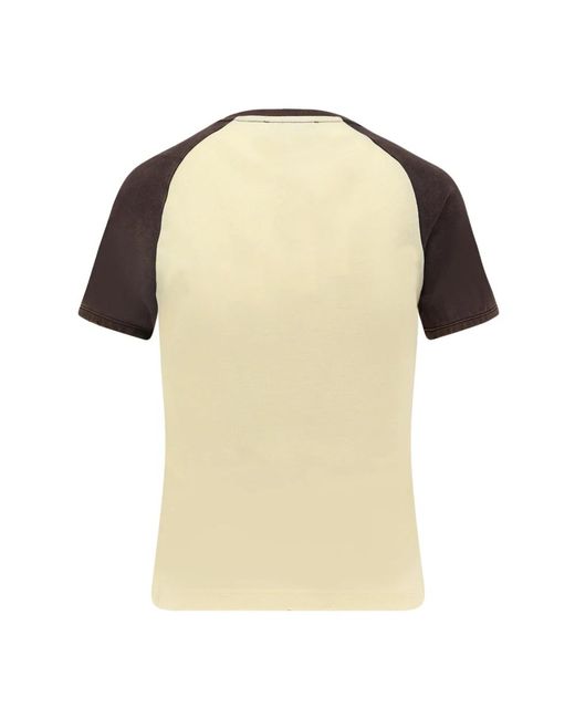 Coperni Tops ,Katoen Logo Print Crew-Neck T-Shirts En Polos in het Natural
