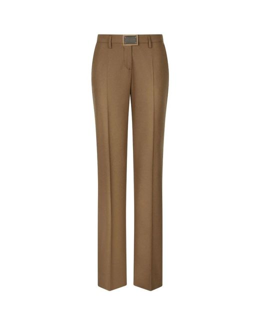 Dolce & Gabbana Brown Wide Trousers