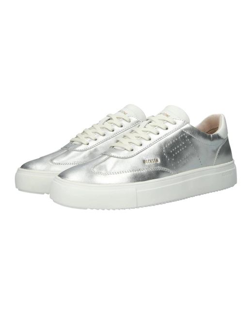 Blackstone White Silberweiße Sneaker (Low)