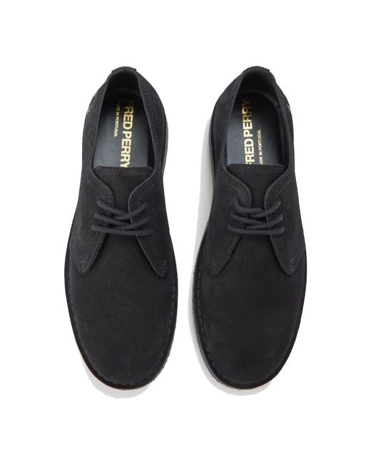 Fred Perry Black Laced Shoes for men