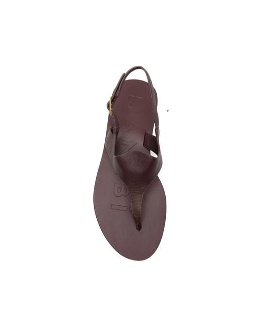 Flat Sandals Manebí en coloris Brown