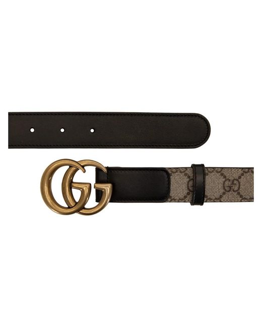 Gucci Leren Riem Met Gg-Motief in het Brown voor heren