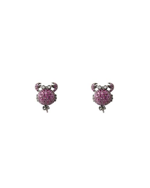 Lancaster Pink Hoop Earrings