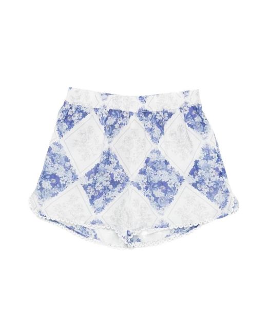 Twinset Blue Short Shorts