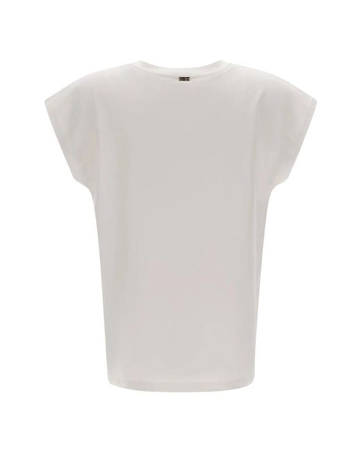Herno Tops ,Wit ,Katoen T-Shirt Van Interlock Jersey in het White