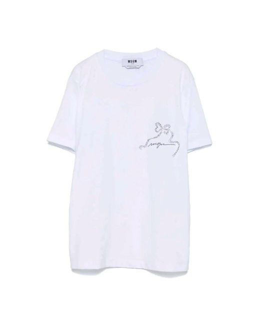 MSGM White T-Shirts
