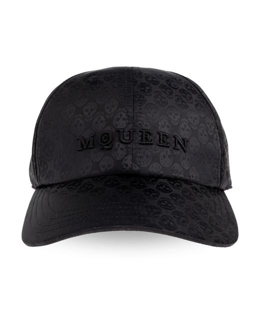 McQueen Skull Repeat Baseball Cap in Black für Herren