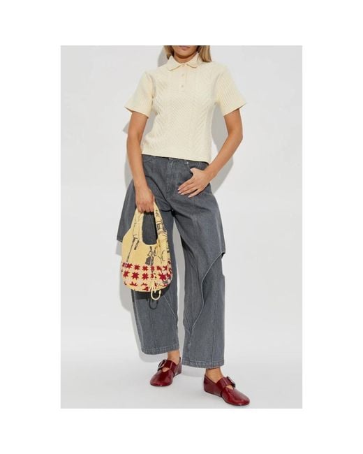 V-Neck Knitwear di J.W. Anderson in Natural