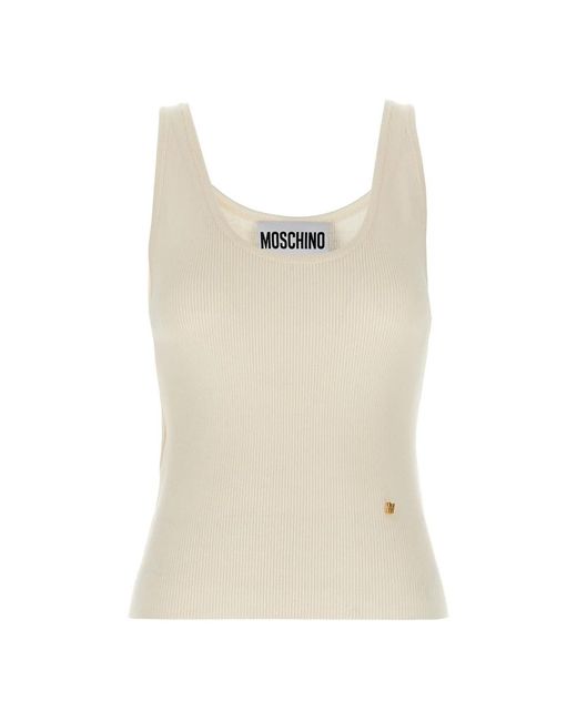 Moschino Natural Sleeveless Tops