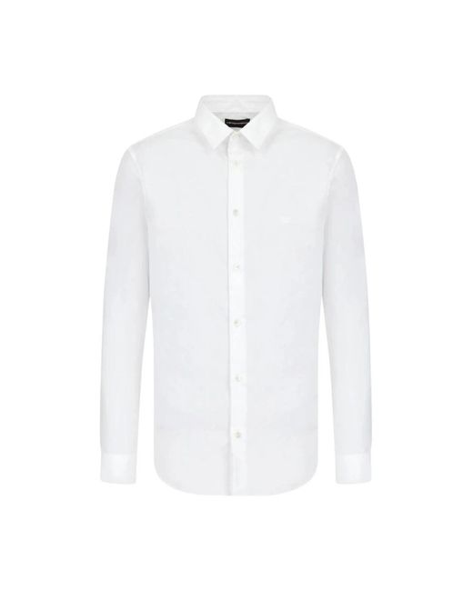Emporio Armani White Formal Shirts for men