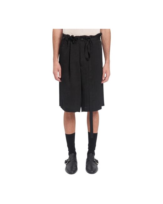 Ann Demeulemeester Zwarte Lounge Shorts Voor Mannen in het Black voor heren