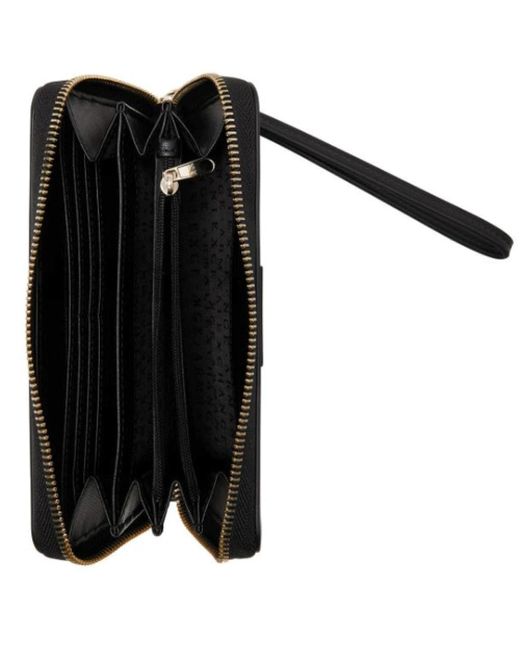 Armani Exchange Black Elegante schwarze leder brieftasche