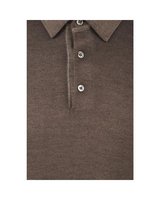 FILIPPO DE LAURENTIIS Brown Polo Shirts for men