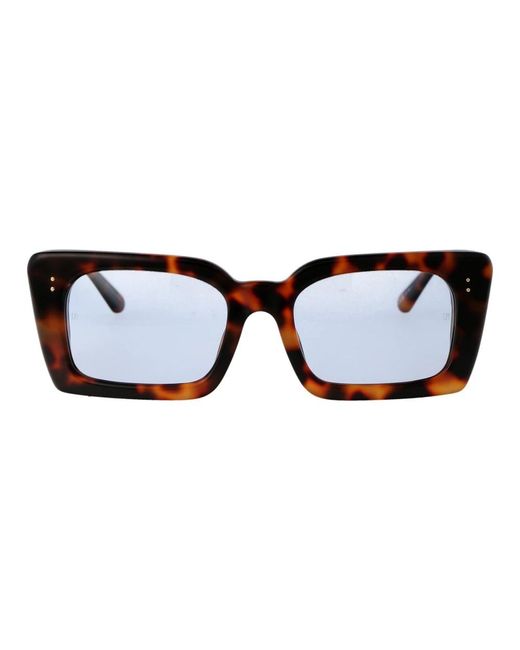 Linda Farrow Brown Nieve sonnenbrille für stilvollen sonnenschutz