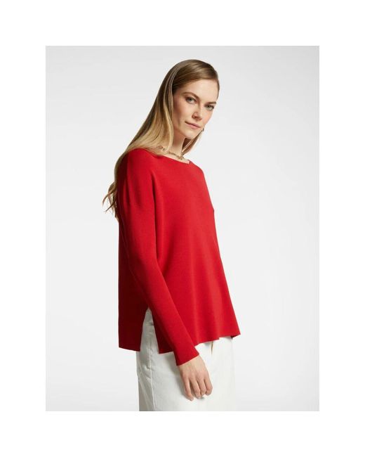 Elena Miro Red Pullover mit u-boot-ausschnitt