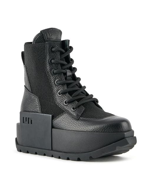 United Nude Black Lace-Up Boots