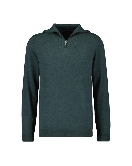RAGMAN Mock Neck Zip Pullover in Green für Herren