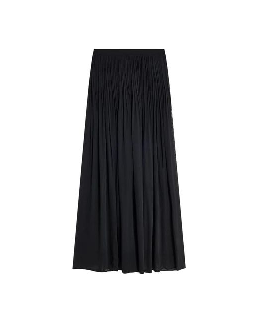 Semicouture Georgette Maxi Rok in het Black