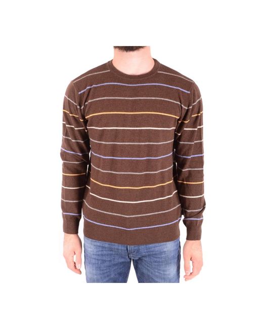 Gant Brown Round-Neck Knitwear for men
