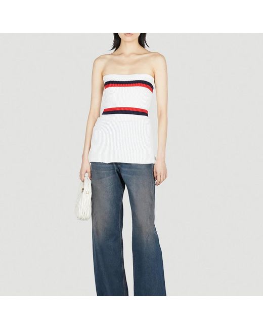 MERYLL ROGGE Tops ,Wit ,Katoen Mouwloze Top in het White