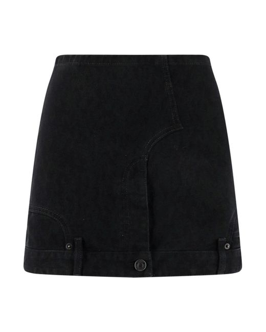 Balenciaga Black Denim Skirts