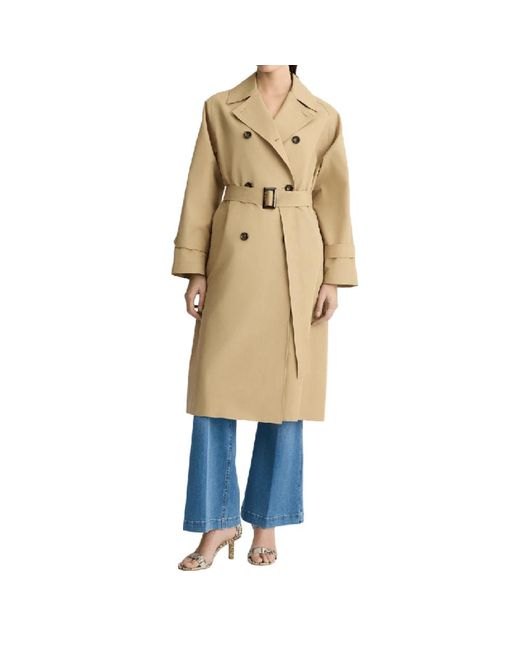Double-Breasted Coats Liu Jo en coloris Natural