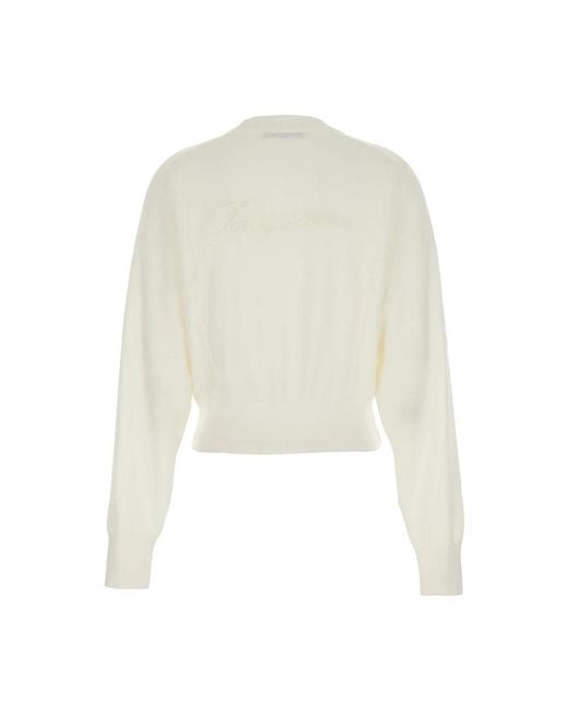 Round-Neck Knitwear Jacquemus en coloris White