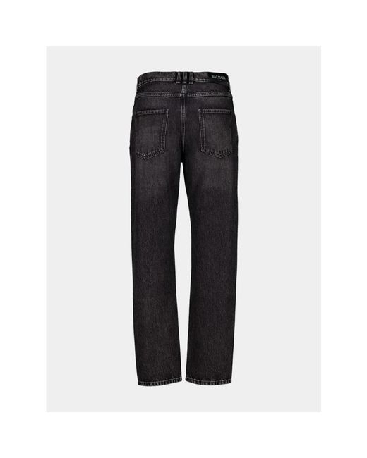 Balmain Gray Straight Fit Jeans for men