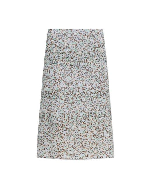 Tory Burch Viscose Plissé Rok in het Gray