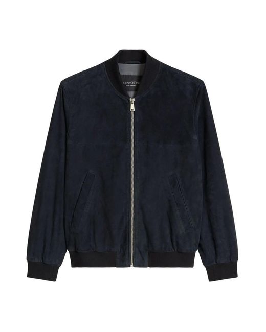 Marc O' Polo Blouson Jack Met Leer in het Blue voor heren