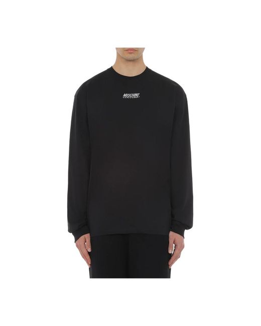 Moschino Black Long Sleeve Tops for men