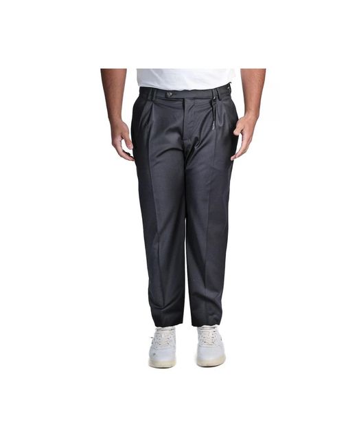 Michael Coal Gray Straight Trousers for men