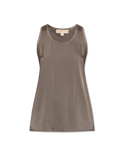 Michael Kors Brown Sleeveless Tops