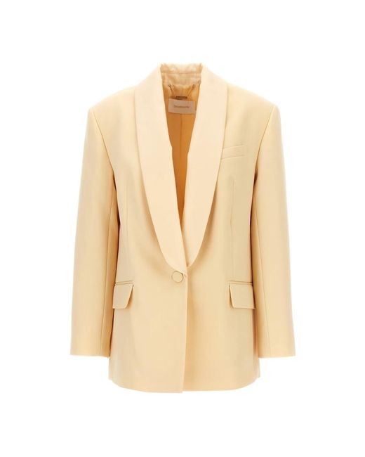 Zimmermann Illustration Shawl Tux Jacket in het Natural
