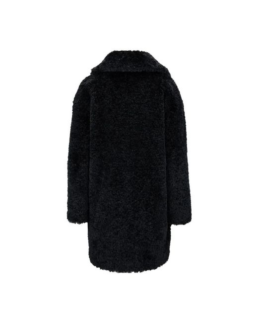 Herno Black Faux Fur & Shearling Jackets