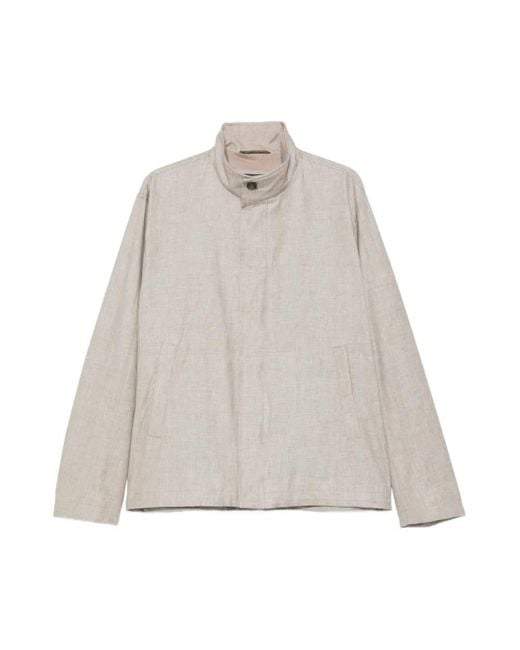 Herno Gray Light Jackets for men