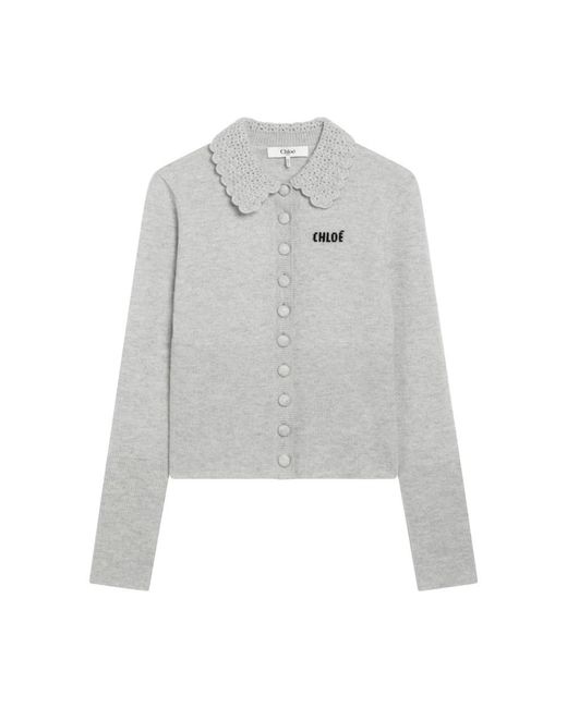 Cardigans Chloé de color Gray