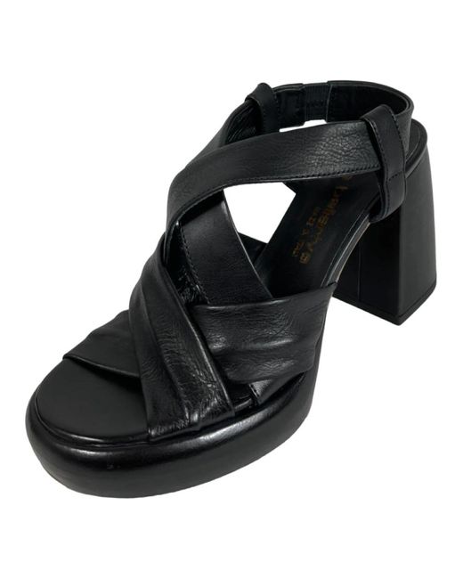 Laura Bellariva Black High Heel Sandals