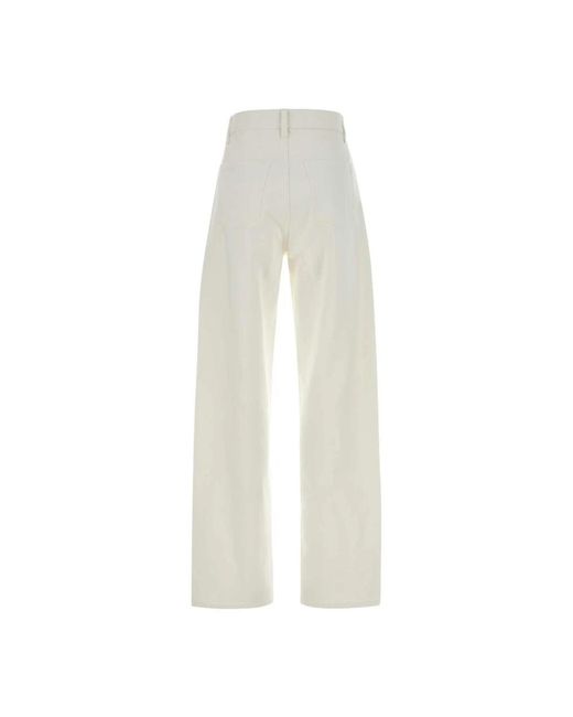 Jil Sander White Wide Jeans