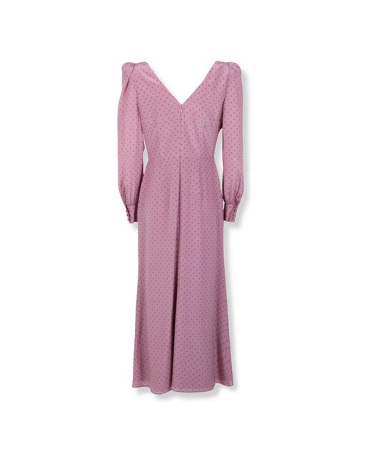 Alessandra Rich Purple Midi Dresses