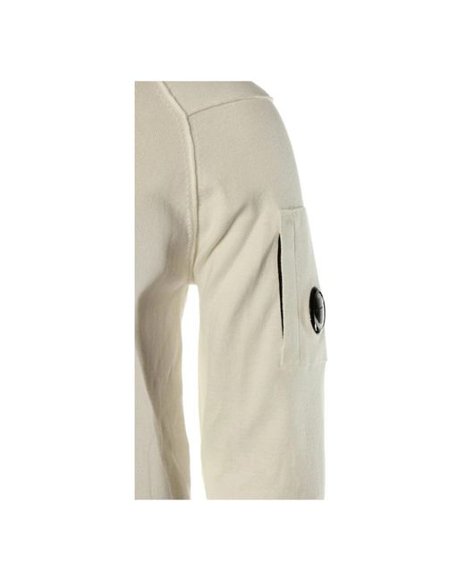 C P Company Round-Neck Knitwear in het White voor heren