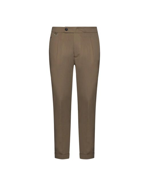 Low Brand Gray Cropped Trousers for men