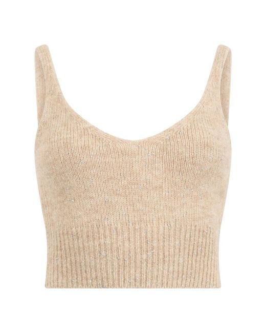 Peserico Natural Sleeveless Tops